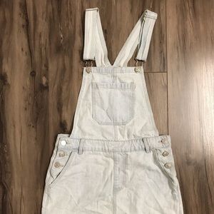 Denim skirt overalls